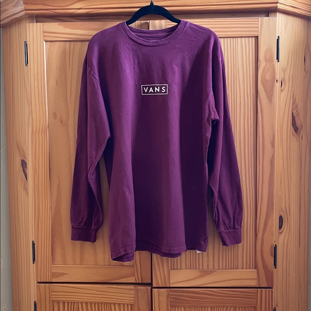 Vans Long Sleeve T-shirt Rectangle Logo - Size Large
